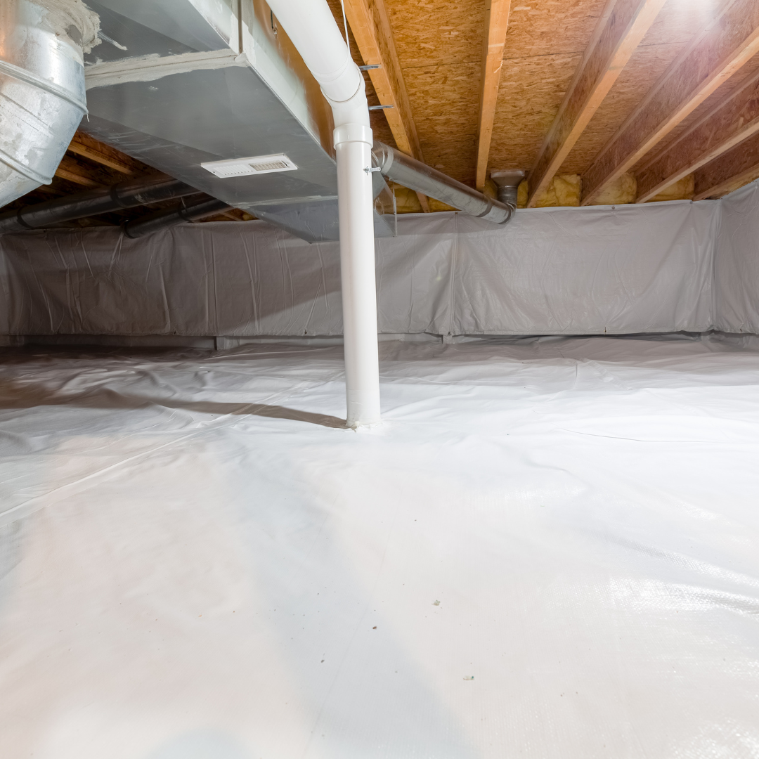 Crawlspace of a home.
