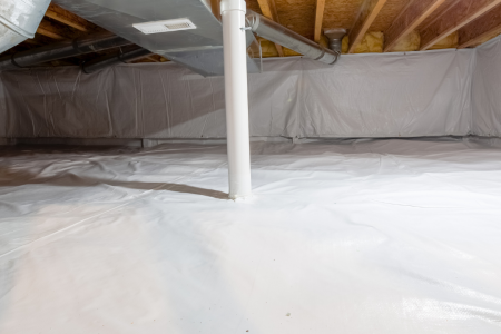 Crawlspace of a home. 