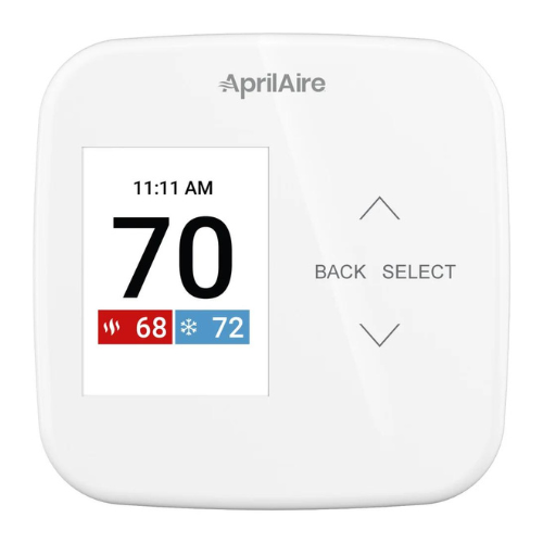 White WiFi thermostat. 